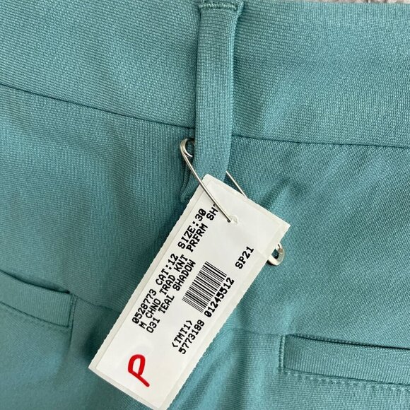 NEW Lands' End Men's 30 Traditional Fit Teal Bermuda Performance Shorts - Picture 5 of 6